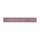 Dusty Paarse Modern Minimalist Wedding Script (Individueel)