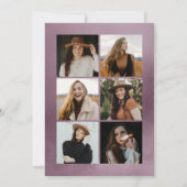 Dusty Paarse Waterverf Arch 7 Foto Afstuderen Aankondiging (Achterkant)