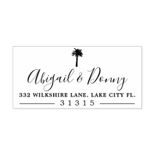 Dusty Palm Beach Thleding Wedding Self-Inking St Zelfinktende Stempel
