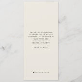 Dusty Palms | Menu Kustbruiloft Dinner Event (Achterkant)