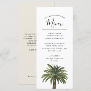 Dusty Palms Menu Kustbruiloft Dinner Event