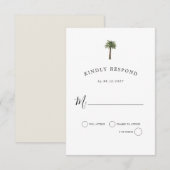 Dusty Palms | Weddengeviering | Antwoord op RSVP (Voorkant / Achterkant)