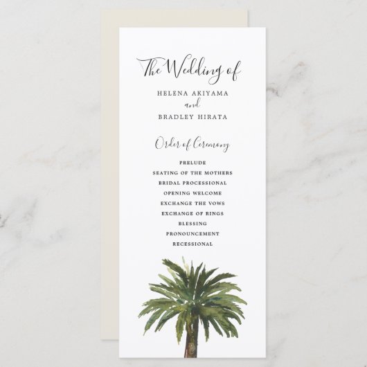 Dusty Palms | Weddenschap Programma (Voorkant / Achterkant)