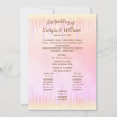 Dusty Peach Icicle programme de mariage Tableau de (Devant)