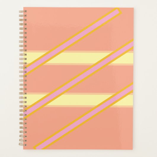 Dusty Pink and Cream Horizontal Stripes (Devant)