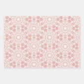 Dusty Pink Arabesque Geometric Pattern Inpakpapier Vel (Voorkant 2)