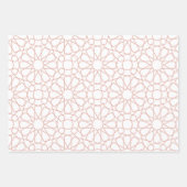 Dusty Pink Arabesque Pattern Gift Wrapping Paper (Voorkant)