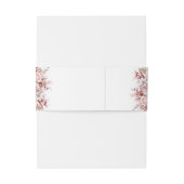 Dusty Pink Boho Floral Modern Script Wedding Uitnodigingen Wikkel (Achterkant Voorbeeld)