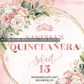 Dusty Pink Botanical Napkins Styled Quinceañera Servet