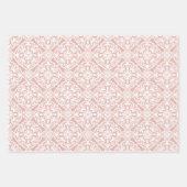 Dusty Pink Classic naadloos Damask Patroon Inpakpapier Vel (Voorkant 2)