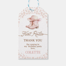 Dusty Pink Cowgirl Boots Eerste Rodeo 1e Verjaarda