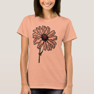 Dusty Pink Daisy flower T-shirt
