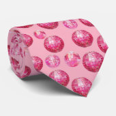 Dusty Pink Disco Stropdas (Opgerold)