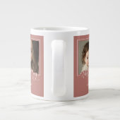 Dusty Pink eerste Moederdag foto Extra Grote Beker (Achterkant)