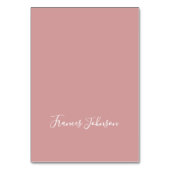 Dusty Pink Elegant Nom complet Cartes de Place (Par défaut)