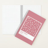 Dusty Pink Floral Aesthetic Notebook Notitieboek (Binnen)