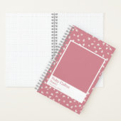 Dusty Pink Floral Aesthetic Notebook Notitieboek (Binnen)