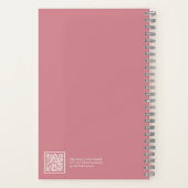 Dusty Pink Floral Aesthetic Notebook Notitieboek (Achterkant)