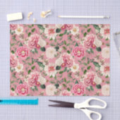 Dusty Pink  Floral Garden Pattern Tissuepapier (Craft)