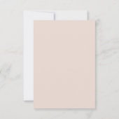 Dusty Pink Floral Wedding Invitation Kaart (Achterkant)