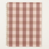Dusty Pink Gingham geruit Planner (Voorkant)