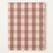 Dusty Pink Gingham geruit Planner (Achterkant)
