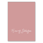 Dusty Pink Individuele Naam Plaats Kaarten (Voorkant)