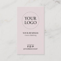 Dusty Pink Minimal Logo Zakelijke Social Media