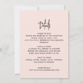 Dusty pink modern, the details card save the date (Voorkant)