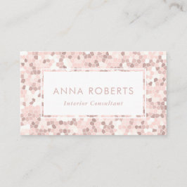 Dusty Pink Mosaic Pattern visitekaartje
