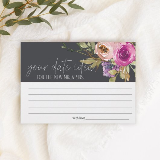 Dusty Pink Paars Date Night Idee Shower Game Briefpapier