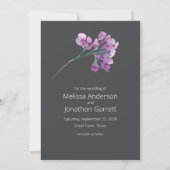 Dusty Pink Paars Floral Save The Date (Achterkant)