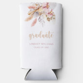 Dusty Pink Pampas Grass Boho Floral Afstuderen (Voorkant)