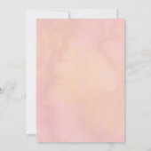 Dusty Pink Peach Floral Wedding Dank u Kaart (Achterkant)