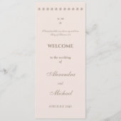 Dusty Pink Pearl Christian Wedding Program Programma (Voorkant)