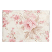 Dusty Pink Rose Floral Kussensloop (Achterkant)