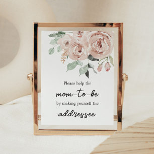 Dusty Pink Rose Het is een Meisje Envelop Station Poster