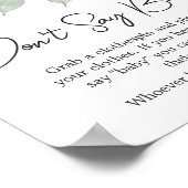 Dusty Pink Rose Het is een meisje Zeg geen Baby Poster (Hoek)