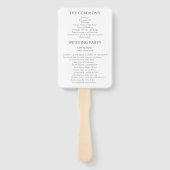 Dusty Pink Viva Magenta Elegant Wedding Programme Handwaaier (Achterkant)