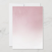 dusty pink  watercolor wreath  first communion kaart (Achterkant)