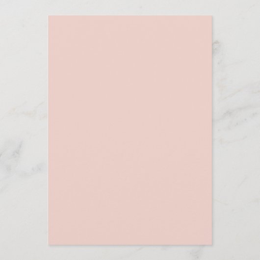 Dusty Pink White Cross-Girl Baptism Menu Kaart (Achterkant)