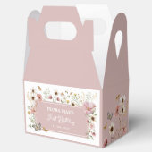 Dusty Pink Wildflower Garden Tea Party Verjaardag Bedankdoosjes (Geopend)
