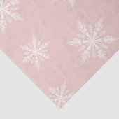 Dusty Pink Winter Holiday Snowflakes Tissuepapier (Detail)