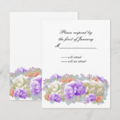 Dusty Plum and Abriot Peonies Reply Kaart (Voorkant / Achterkant)