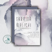 Dusty Plum Blush Pewter Fluid Alcohol Inkt Kaart