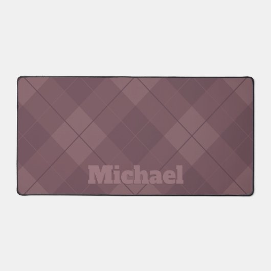 Dusty Plum Burgundy Plaid avec Nom Gras (Recto)