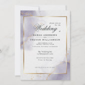 Dusty Plum Paars Gold Kaart (Voorkant)