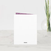 Dusty Plum Paars Wedding Botanical Bedankkaart (Achterkant)