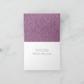 Dusty Plum Paars Wedding Botanical Bedankkaart (Binnen)