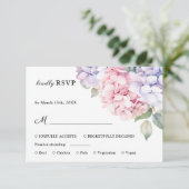 Dusty Purple & Blush Pink Hydrangea Wedding RSVP (Debout devant)